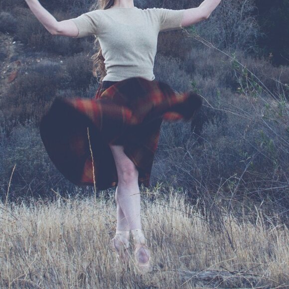 Vintage Rare Pendelton Wool Plaid Autumn Fall Circle Skirt Colorful Winter - Picture 10 of 10